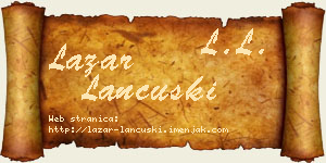 Lazar Lančuški vizit kartica